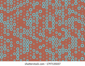 Abstract Color Halftone Dots generative art background illustration