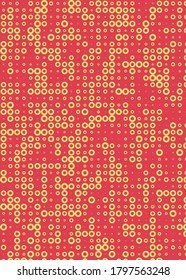 Abstract Color Halftone Dots generative art background illustration