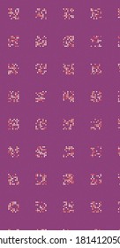 Abstract Color Halftone Dots generative art background illustration