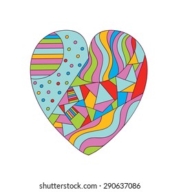 abstract color heart. vector image