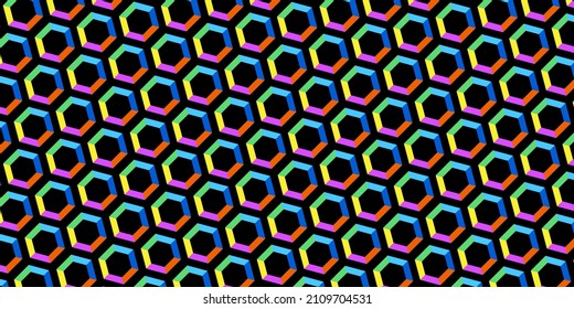Abstract color hexagon background. Modern cube texture. Vector EPS 10