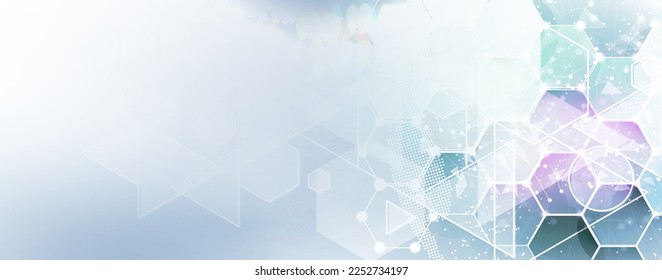 Abstract color hexagon background. Technology poligonal design. Digital futuristic minimalism. Vector design