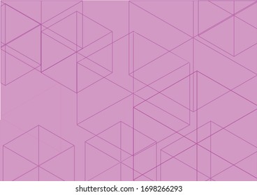 Abstract color hexagon pattern pink background