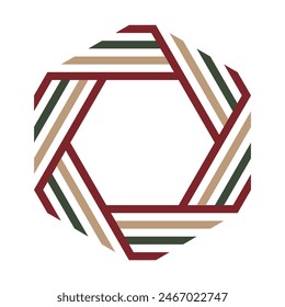 The abstract color hexagonal pattern on white background.