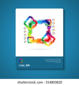 Abstract color icon. Brochure template