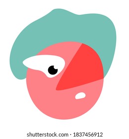 abstract color illustration of the character