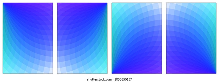 Abstract color illustration set. Gradient 3d colors. Design layout for banners, presentations and flyers, posters and invitations. For A4 paper.