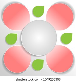 Abstract color info graphic concept template. Vector illustration. 