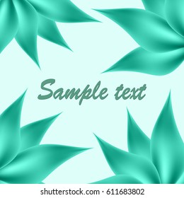 Abstract color isolate mesh flower on color background. Vector illustration for different design with text