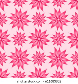 Abstract color isolate mesh flower seamless pattern. Vector illustration for different design
