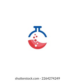 Abstract color lab logo. vector laboratory, chemistry, medical test logo, icon. modern design with bottles.