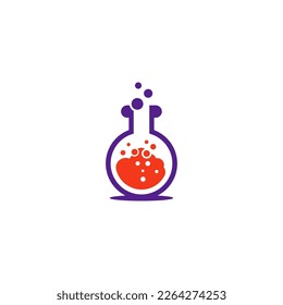 Abstract color lab logo. vector laboratory, chemistry, medical test logo, icon. modern design with bottles.