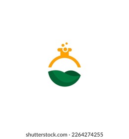 Abstract color lab logo. vector laboratory, chemistry, medical test logo, icon. modern design with bottles.