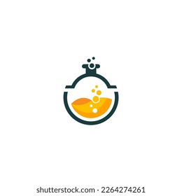 Abstract color lab logo. vector laboratory, chemistry, medical test logo, icon. modern design with bottles.