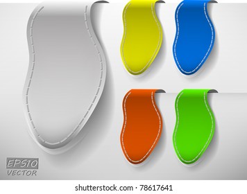 The Abstract Color Labels Vector set