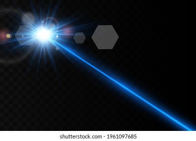  Abstract color laser beam. Transparent is isolated on a black background. Vector illustration. Red. Gold. Green. Blue.	
