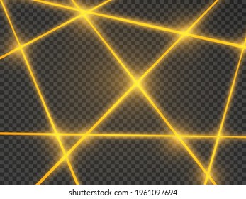  Abstract color laser beam. Transparent is isolated on a black background. Vector illustration. Red. Gold. Green. Blue.	