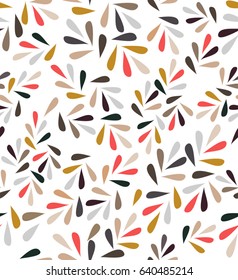 Abstract color leaves design on white background pattern seamless wallpaper backdrop. Vector image