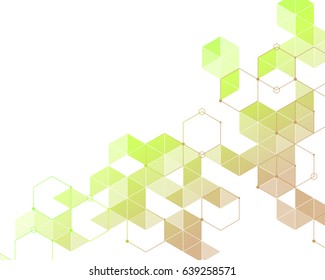 Abstract color light background pattern. triangles and hexagons mosaic