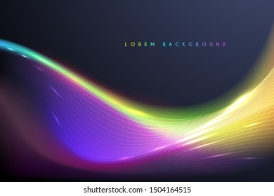 Abstract color light lines background