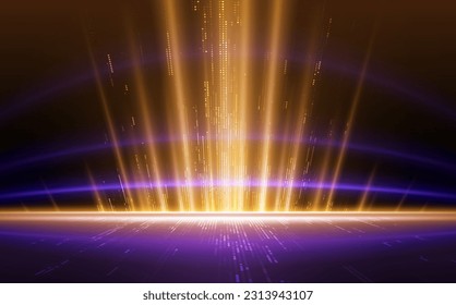 Abstract color light rays effect background