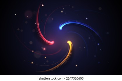 Abstract Color Light Swirl Effect