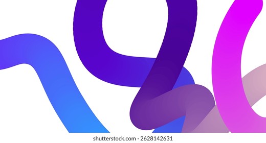 Abstract Color Line Background with a Gradient.Curve Shape Pattern. Loop and Spiral Rainbow Ribbons. Abstract Background with Color Lines