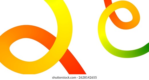 Abstract Color Line Background with a Gradient.Curve Shape Pattern. Loop and Spiral Rainbow Ribbons