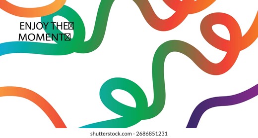 Plano de Fundo da Linha de Cor Abstrata com um Padrão de Forma Gradient.Curve. 