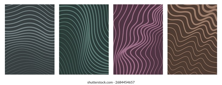Abstract color line background. Line wave pattern design. Creative line flow element. Vector illustration