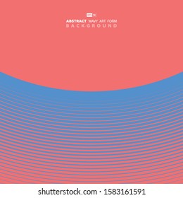 Abstract color line of circle decoration minimal design background. Use for poster, artwork, template, ad. illustration vector eps10
