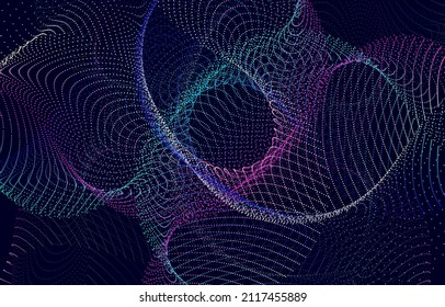 abstract color line curve and dot in navyblue background , great with product advertise data tecnology company vector eps