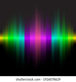 Abstract color line dark background. Red pink purple green blue shiny colorful strip. Multicolor backdrop