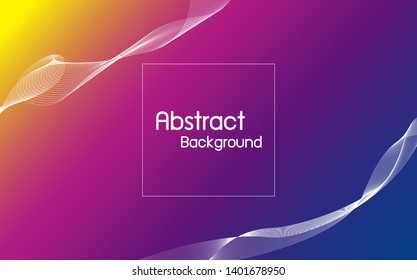 Abstract color with line wave background vector illustration