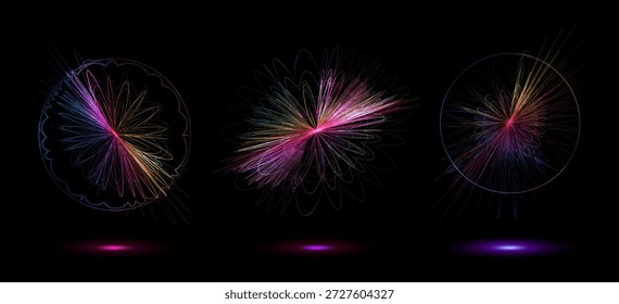 Abstractas líneas de color de fondo. Concepto gráfico para el diseño.