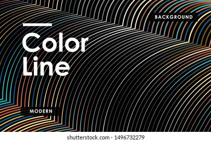 Abstract color lines background. Modern composition concept.