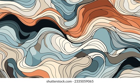 Ondas de fondo de líneas de color abstractas