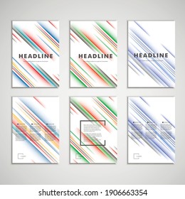 Líneas de color abstractas para las cubiertas de diseño, libros, revistas, carteles