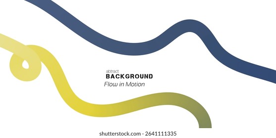 Abstract Color Lines with dusk to dawn Gradient on a White Background. Vector Curved Shapes - Design Elements for Pattern and Posters. 3D Wave Doodle Ribbons