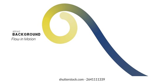 Abstract Color Lines with dusk to dawn Gradient on a White Background. Vector Curved Shapes - Design Elements for Pattern and Posters. 3D Wave Doodle Ribbons