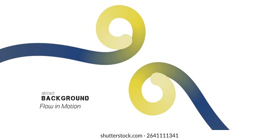 Abstract Color Lines with dusk to dawn Gradient on a White Background. Vector Curved Shapes - Design Elements for Pattern and Posters. 3D Wave Doodle Ribbons