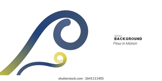 Abstract Color Lines with dusk to dawn Gradient on a White Background. Vector Curved Shapes - Design Elements for Pattern and Posters. 3D Wave Doodle Ribbons