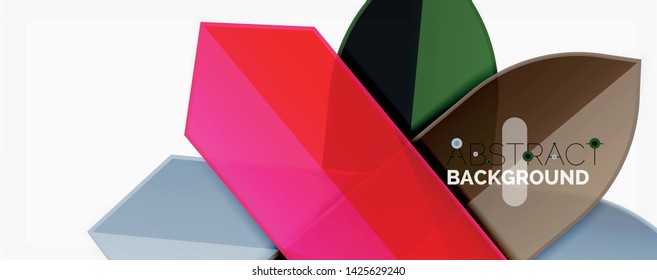 Abstract color lines dynamic background, modern material design style. Vector illustration