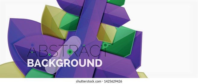 Abstract color lines dynamic background, modern material design style. Vector illustration