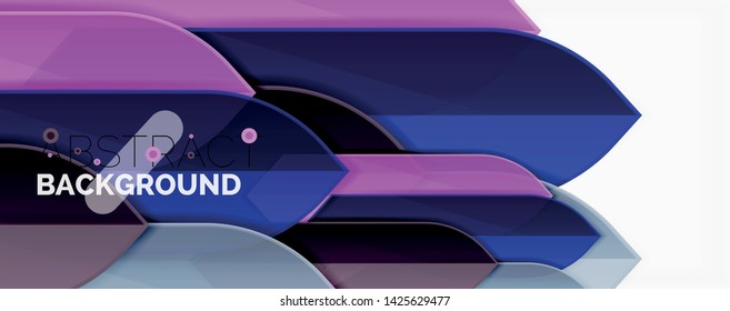 Líneas de color abstractas fondo dinámico, estilo de diseño de materiales modernos. Ilustración del vector