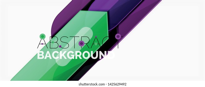 Abstrakte Farblinien dynamischer Hintergrund, moderner Materialdesign-Stil. Vektorgrafik