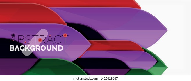 Abstract color lines dynamic background, modern material design style. Vector illustration