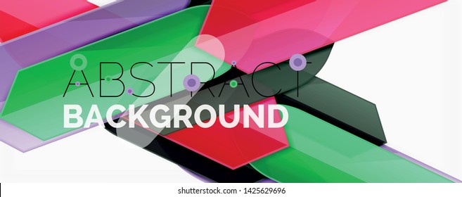Abstract color lines dynamic background, modern material design style. Vector illustration