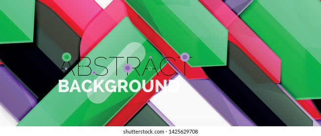 Abstract color lines dynamic background, modern material design style. Vector illustration