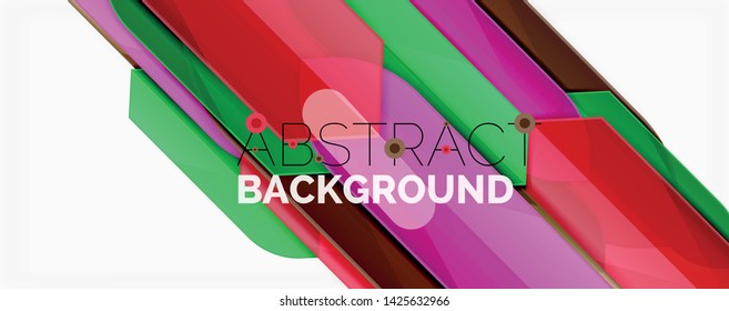 Abstract color lines dynamic background, modern material design style. Vector illustration